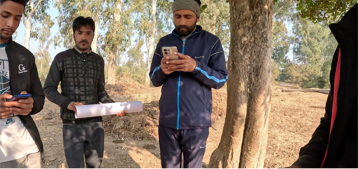 Smart Forests project film of Van Gujjar community using different mapping tools to document encroachment by eucalyptus plantations. Uttarakhand, India. Trishant Simlai with Smart Forests, 2022.